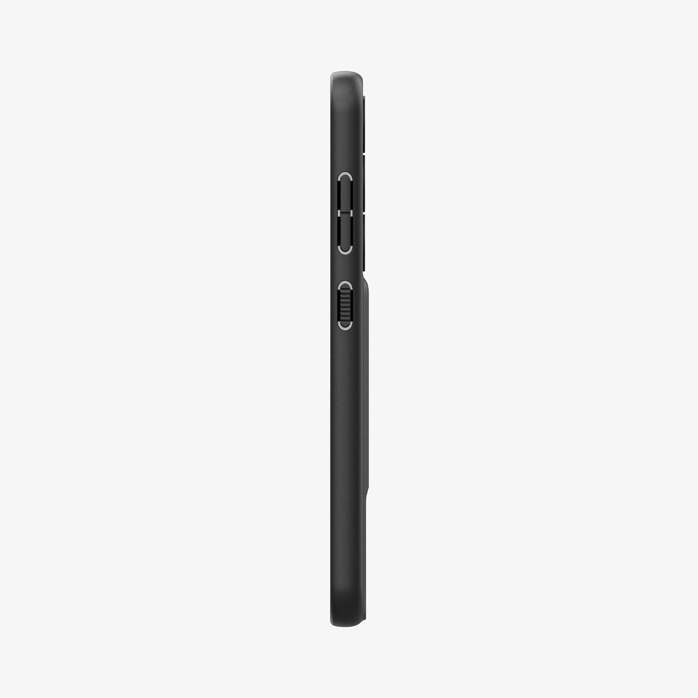 ACS07360 - Galaxy S24 Case Liquid Slot in Matte Black showing the side with side buttons