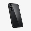 ACS07352 - Galaxy S24 Case Ultra Hybrid in Matte Black showing the back, partial side and bottom