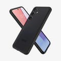 ACS07353 - Galaxy S24 Case Ultra Hybrid in Frost Black showing the back, partial side, next to it, a device showing front and partial side