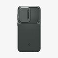 ACS06381 - Galaxy S23 FE Case Optik Armor in abyss green showing the back