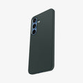 ACS09001 - Galaxy S25 Case Liquid Air in Abyss Green showing the back, partial side and bottom