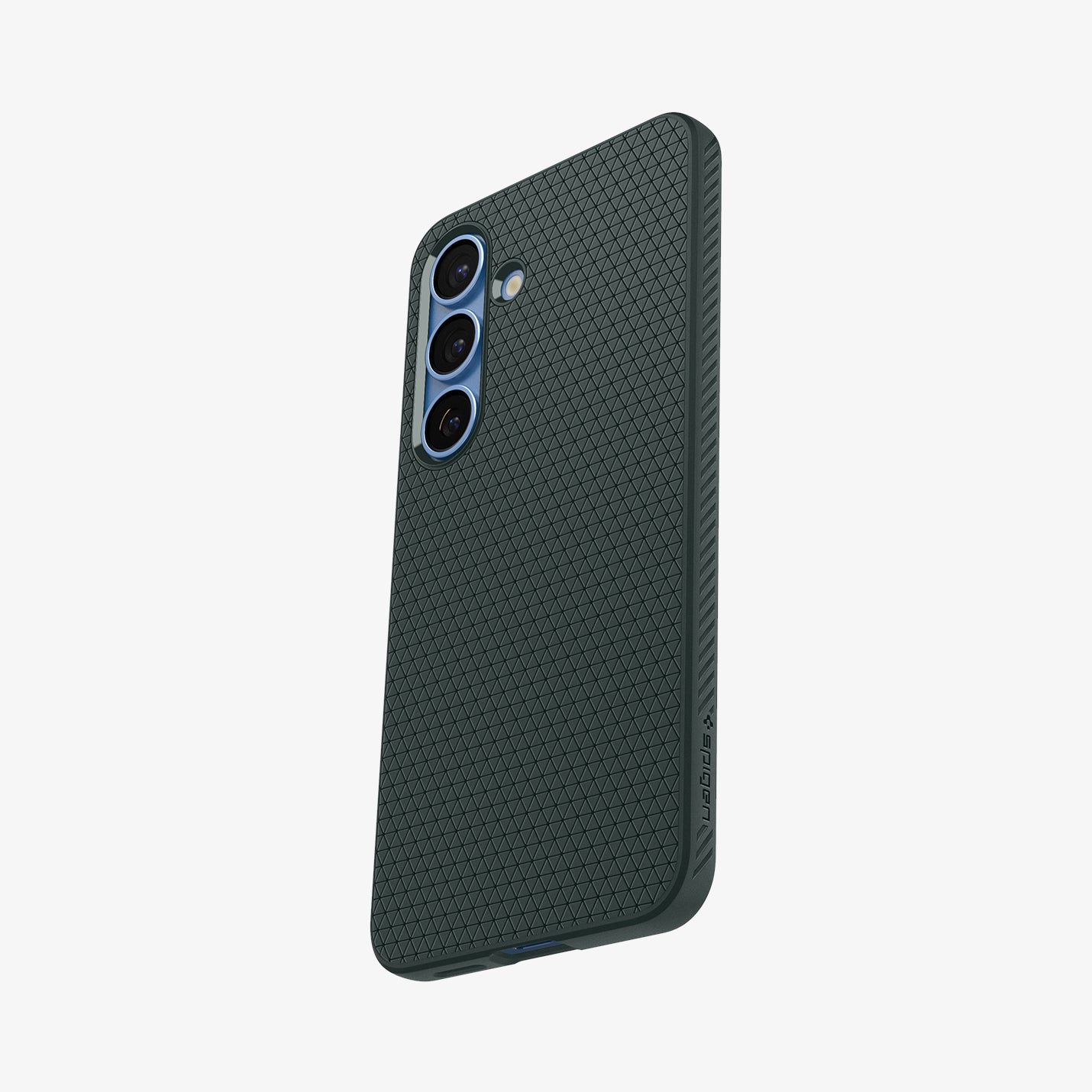 ACS09001 - Galaxy S25 Case Liquid Air in Abyss Green showing the back, partial side and bottom