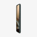 ACS09001 - Galaxy S25 Case Liquid Air in Abyss Green showing the partial front and side