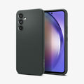 ACS06101 - Galaxy A54 5G Case Liquid Air in Abyss Green showing the back next to it is a device showing front