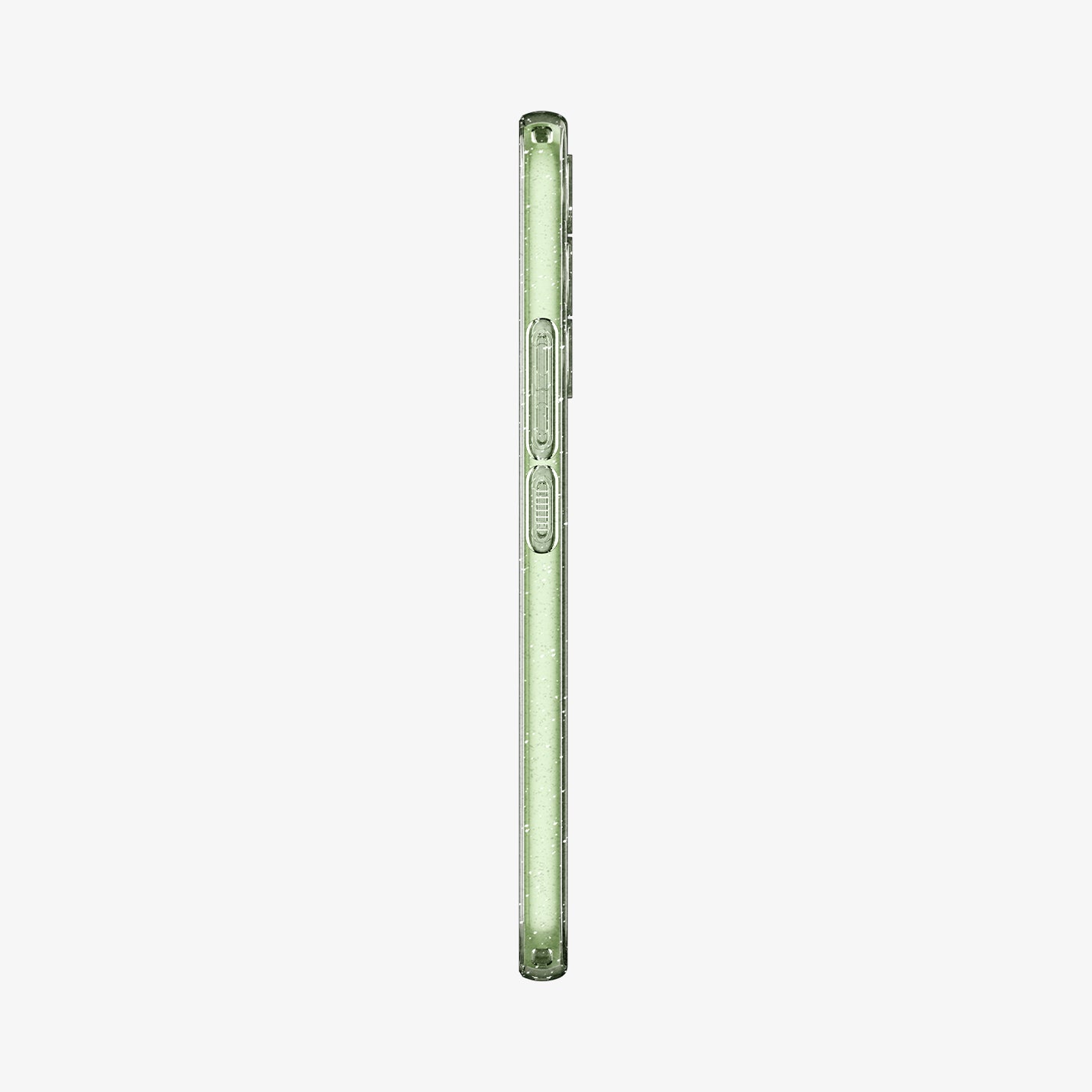 ACS05890 - Galaxy A54 5G Case Liquid Crystal Glitter in Crystal Quartz showing the side with side buttons
