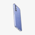 ACS05890 - Galaxy A54 5G Case Liquid Crystal Glitter in Crystal Quartz showing the side, bottom and partial back