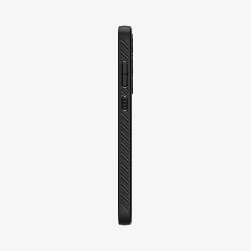 ACS07526 - Galaxy A55 5G Case Liquid Air in Matte Black showing the side with side buttons