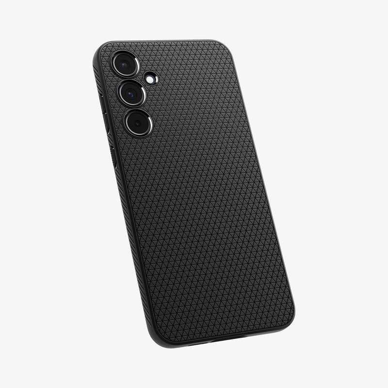 ACS07526 - Galaxy A55 5G Case Liquid Air in Matte Black showing the back and partial side with side buttons