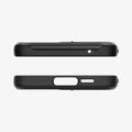 ACS07535 - Galaxy A55 5G Case Optik Armor in Black showing the top and bottom