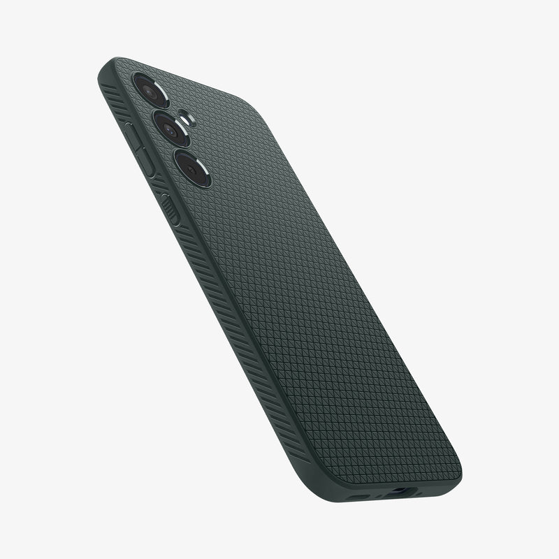 ACS07520 - Galaxy A35 5G Case Liquid Air in Abyss Green showing the back, partial sides with side buttons and partial bottom