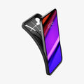 ACS07201 - Galaxy S24 Plus Case Core Armor in Matte Black showing the front of device with the case partially peeled off