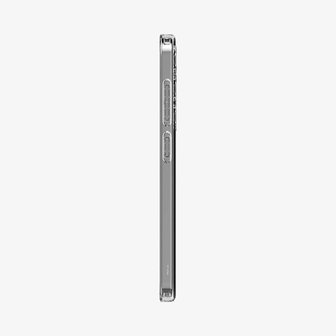 ACS07323  - Galaxy S24 Plus Case Liquid Crystal in Crystal Clear showing the side with side buttons