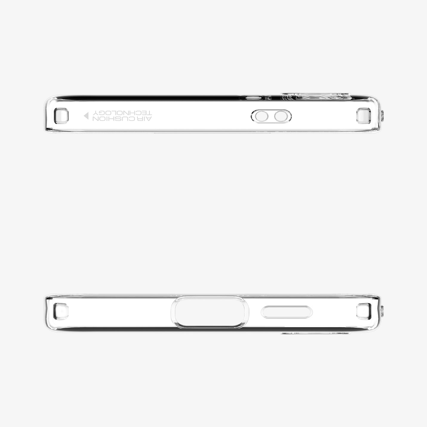 ACS07323  - Galaxy S24 Plus Case Liquid Crystal in Crystal Clear showing the top and bottom