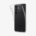 ACS07323 - Galaxy S24 Plus Case Liquid Crystal in Crystal Clear showing the back of device with the case partially peeled off