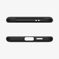 ACS07196 - Galaxy S24 Plus Case Slim Armor (MagFit) in Black showing the top and bottom