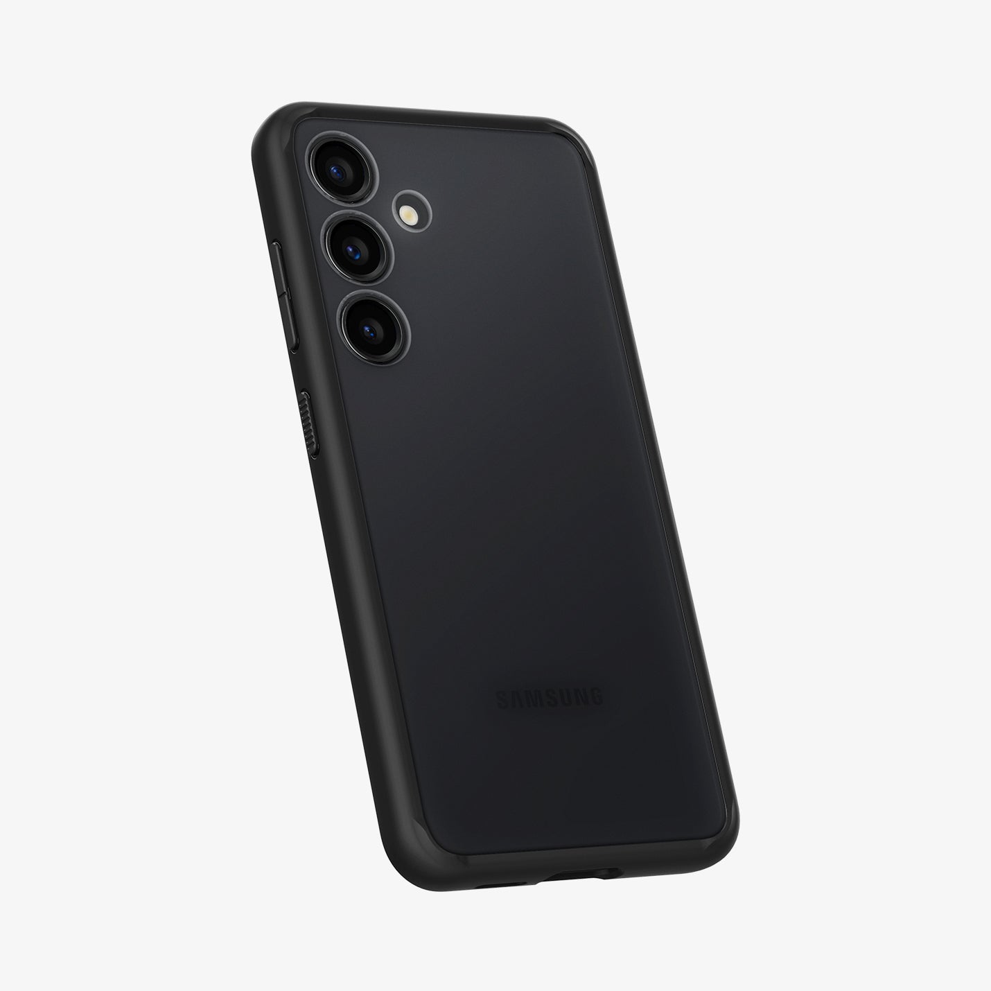 ACS07331 - Galaxy S24 Plus Case Ultra Hybrid in Frost Black showing the back, partial side and bottom