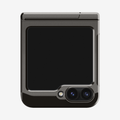 ACS08360 - Galaxy Z Flip 7 FE Case Tough Armor Pro in Gunmetal showing the back folded