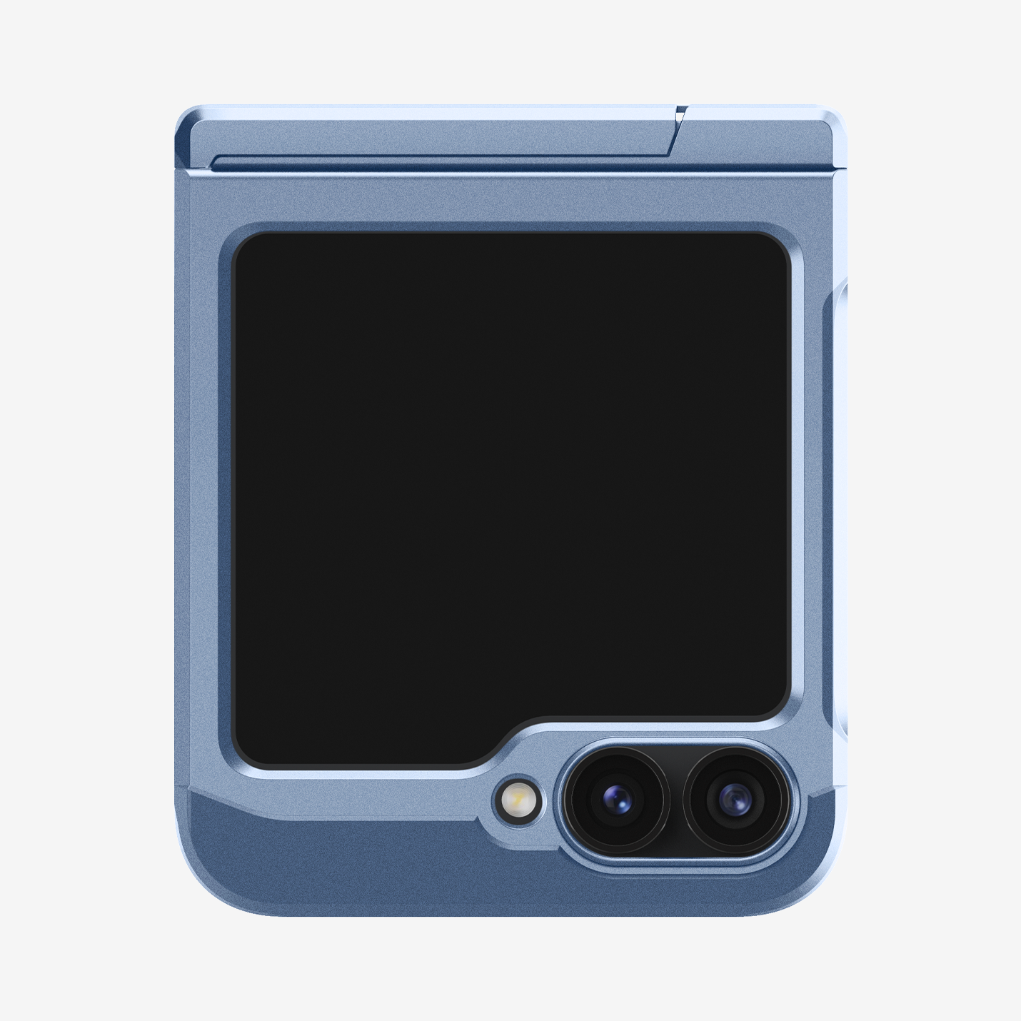 ACS08361 - Galaxy Z Flip 7 FE Case Tough Armor Pro in Sierra Blue showing the back folded
