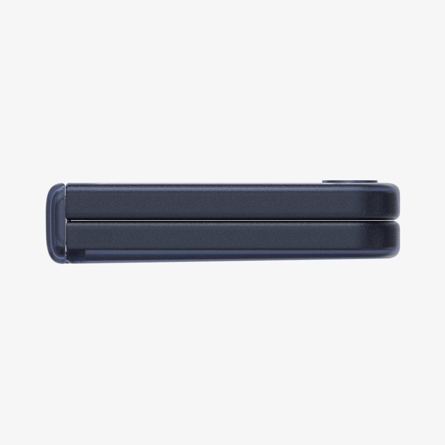 ACS08288 - Galaxy Z Flip 7 FE Case Ultra Hybrid Pro in Frost Navy Blue showing the top and bottom sides