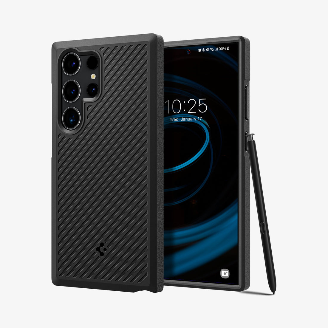 ACS07201 - Galaxy S24 Plus Case Core Armor in Matte Black showing the back