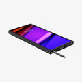 ACS07290 - Galaxy S24 Ultra Case Cryo Armor in Cryo Blue showing the front of device, on a flat surface with stylus pen sticking out