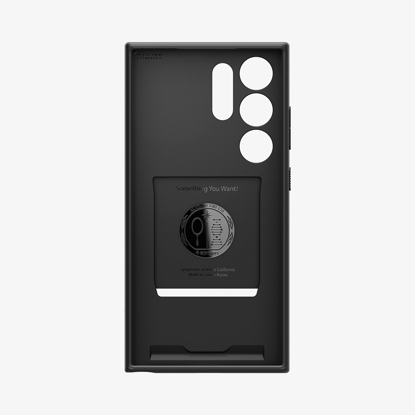 ACS07310  - Galaxy S24 Ultra Case Liquid Slot in Matte Black showing the inner case 