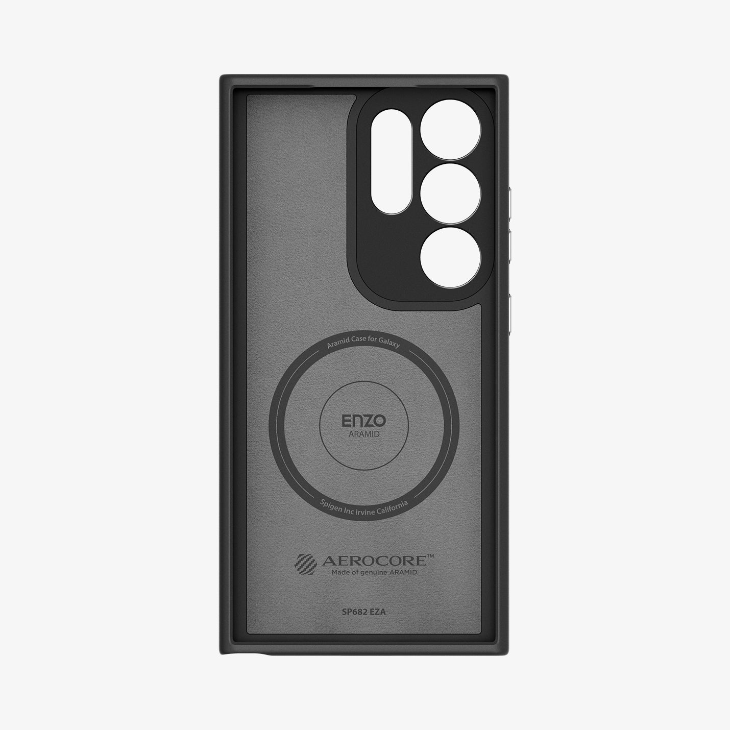 ACS07289 - Galaxy S24 Ultra Case Enzo Aramid in Matte Black showing the inner case