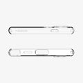 ACS07283 - Galaxy S24 Ultra Case Liquid Crystal in Crystal Clear showing the top and bottom of a clear case