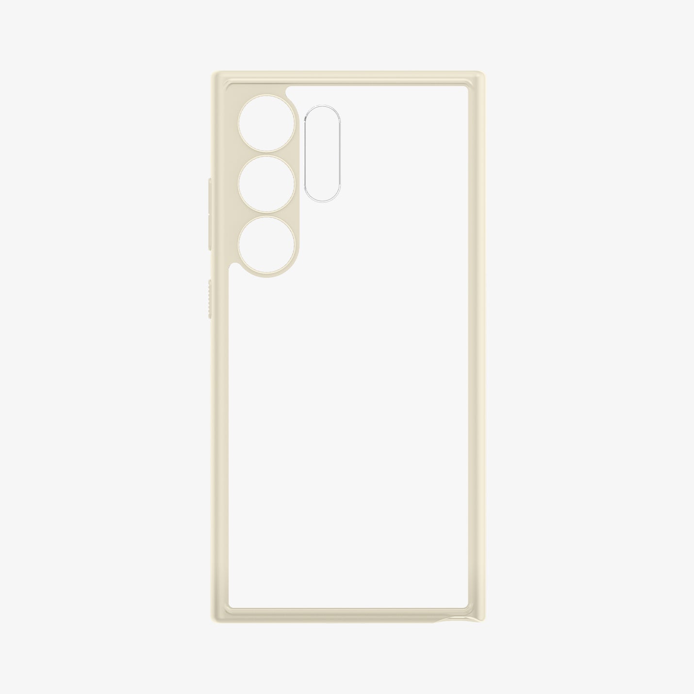 ACS07415 - Galaxy S24 Ultra Case Ultra Hybrid in Mute Beige showing the inner of a transparent back case with a lighter frame