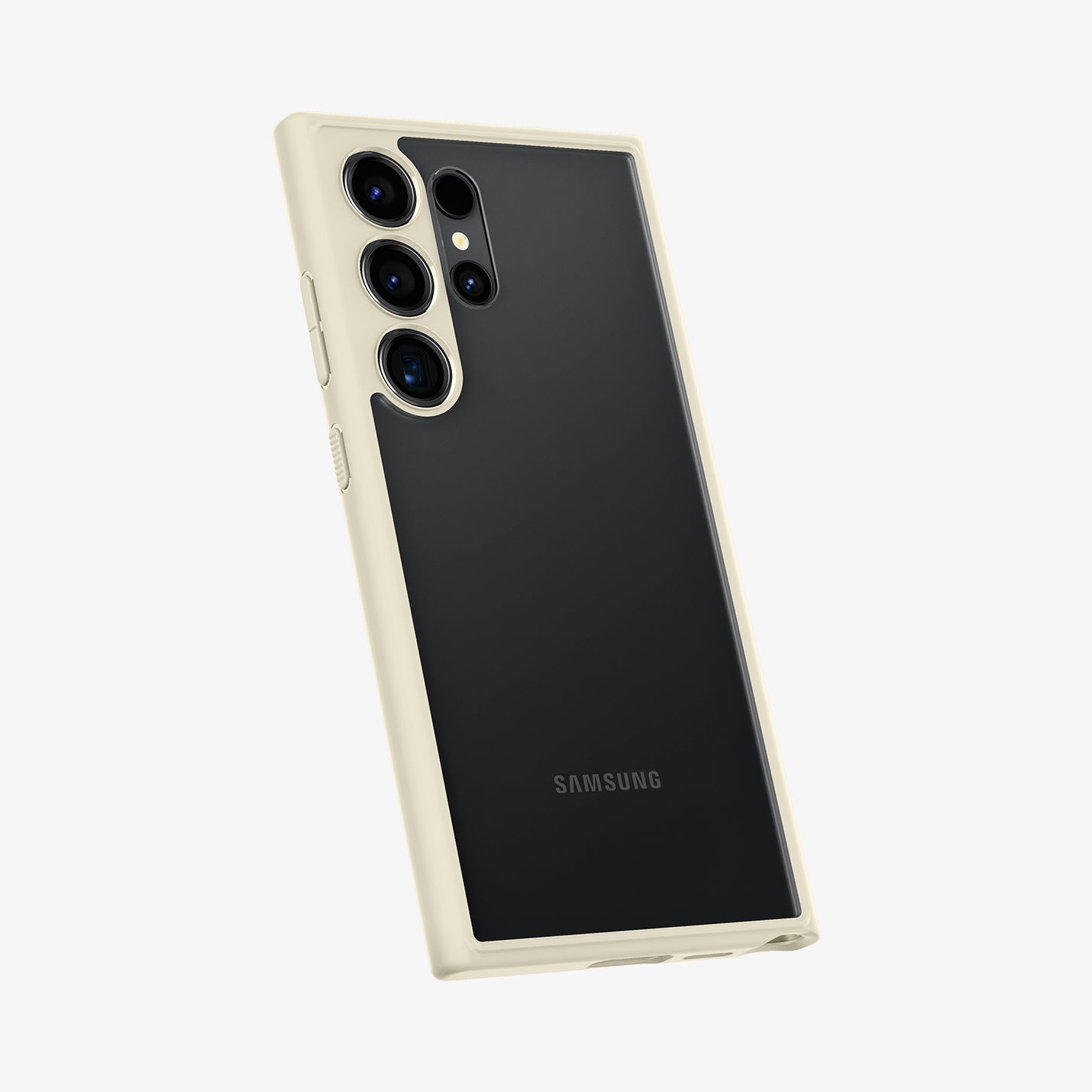 ACS07415 - Galaxy S24 Ultra Case Ultra Hybrid in Mute Beige showing the back, partial side and bottom