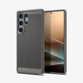 ACS08952 - Galaxy S25 Ultra Case Rugged Armor (MagFit) in Marble Gray showing the back, partial front and sides