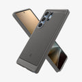ACS08952 - Galaxy S25 Ultra Case Rugged Armor (MagFit) in Marble Gray showing the back, partial front and sides