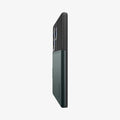 ACS08968 - Galaxy S25 Ultra Case Slim Armor CS in Abyss Green showing the partial back and side