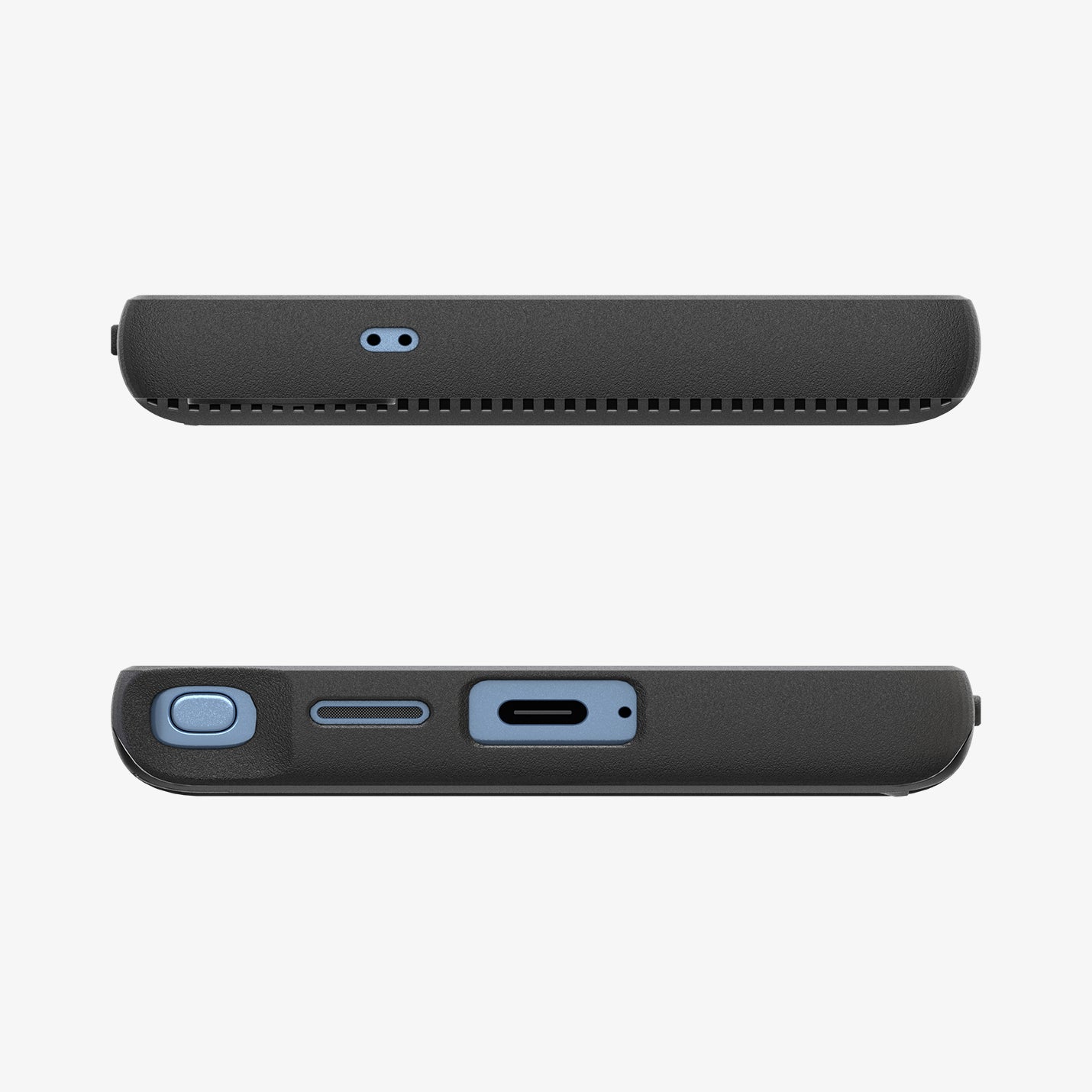 ACS08967 - Galaxy S25 Ultra Case Slim Armor CS in Black showing the top and bottom