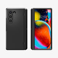 ACS07826 - Galaxy Z Fold 6 Case Tough Armor Pro P in Black showing the front and back of 2 devices both folded