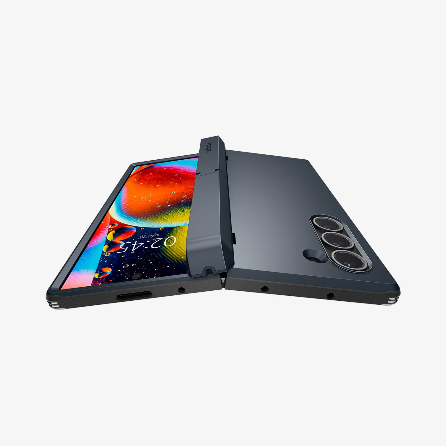 ACS08287 - Galaxy Z Fold 6 Case Tough Armor Pro P in Metal Slate showing the back, hinge, front and partial top