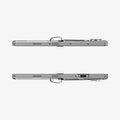 ACS07813 - Galaxy Z Fold 6 Case Ultra Hybrid Pro in Crystal Clear showing the top and bottom of 2 devices fully open facing each other