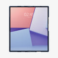 ACS08281 - Galaxy Z Flip 6 Case Ultra Hybrid Pro in Frost Navy Blue showing the front fully open