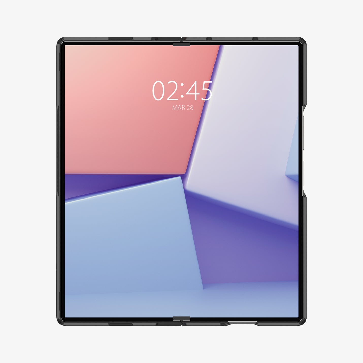 ACS07814 - Galaxy Z Fold 6 Case Ultra Hybrid Pro in Frost Gray showing the front fully open