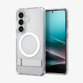 ACS11050 - Galaxy S26 Plus Case - Ultra Hybrid S (Mag Fit) Clear White showing the back with the device, partial back case only, partial front and sides