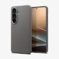 ACS11056 - Galaxy S26 Liquid Air (Mag Fit) in Marble Gray showing the back with the device, partial back case only, partial front and sides