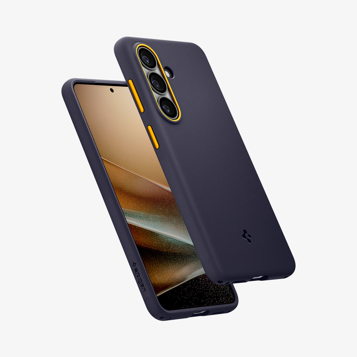 ACS11065 - Galaxy S26 Nano Pop (Mag Fit) in Blueberry Navy showing the back with the device, partial back case only, partial front and sides