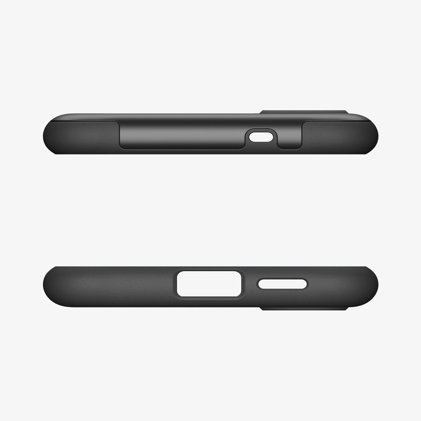 ACS10743 - Galaxy S26 Slim Armor (Mag Fit) in Black showing the top and bottom