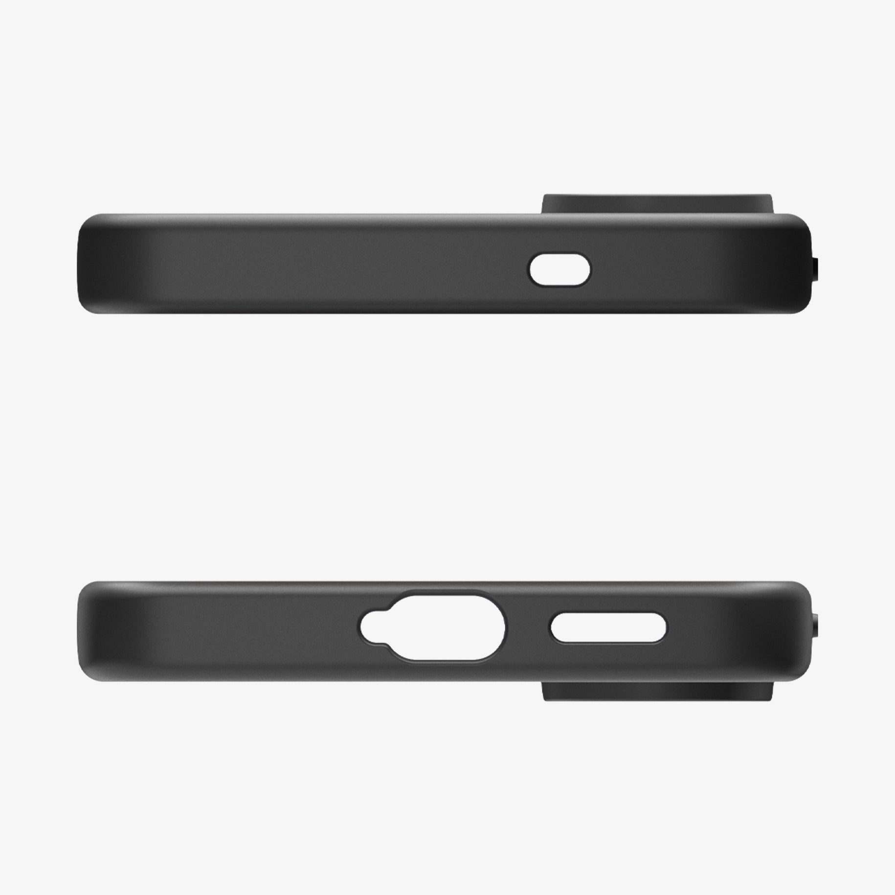 ACS10745 - Galaxy S26 Case - ThinTect (Mag Fit) Black showing the top and bottom