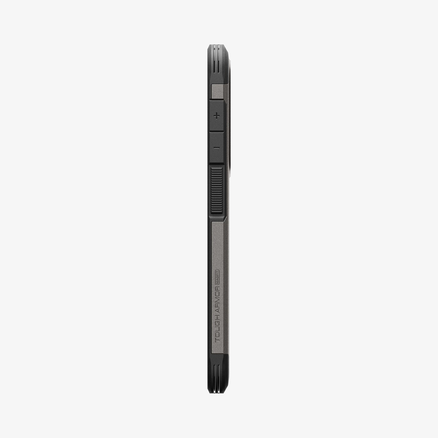 ACS11052 - Galaxy S26 Plus Case Tough Armor (Mag Fit) Gunmetal showing the side