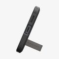 ACS11052 - Galaxy S26 Plus Case Tough Armor (Mag Fit) Gunmetal showing bottom of case with kickstand out
