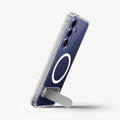 ACS11644 - Galaxy S26 FE Slim Armor Essential (Mag Fit) showing Galaxy S26 FE case with built in kickstand extended for portrait viewing
