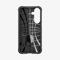 ACS11642 - Galaxy S26 FE Slim Armor (Mag Fit) showing interior of Galaxy S26 FE Slim Armor case with Air Cushion Technology, magnetic ring, and built in kickstand