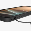 ACS11023 - Galaxy S26 Ultra Liquid Air in Matte Black showing the side with lanyard