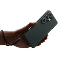 ACS11026 - Galaxy S26 Ultra Liquid Air (Mag Fit) in Abyss Green showing a hand with strap on with the device and case